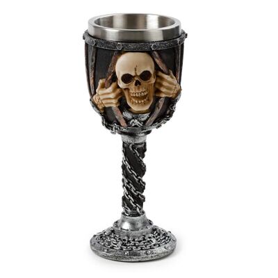 Decorative Skull with Chains Goblet