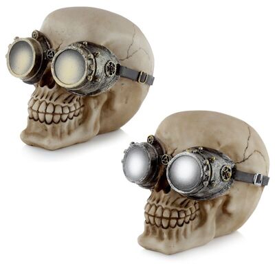 Adorno de calavera estilo Steampunk con gafas