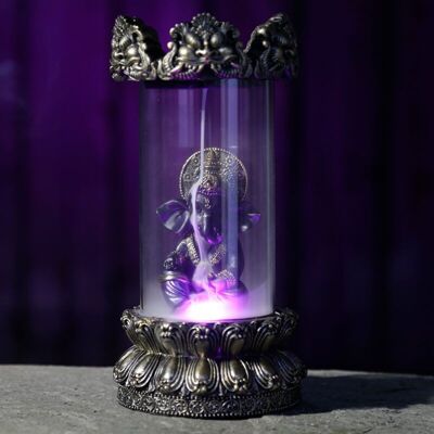 Bruciatore di incenso a riflusso a LED Ganesh
