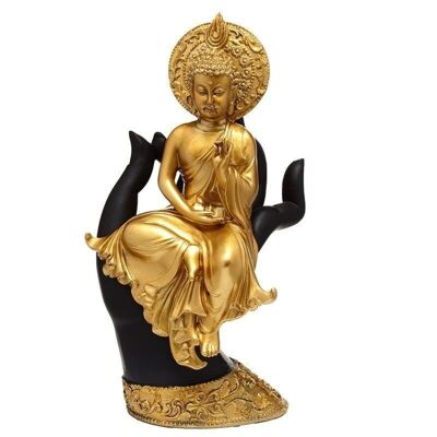 Gold Thai Buddha Sitting in a Hand