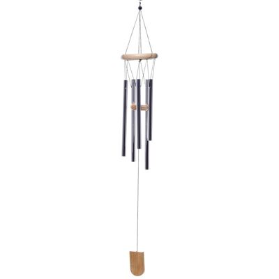 Holz-Windspiel mit Metallrohren 58cm
