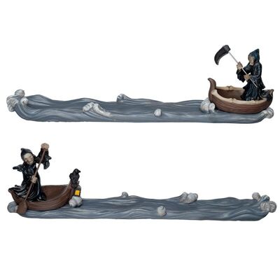 The Reaper Ferryman of Death with Oar Ashcatcher Incense Stick Burner