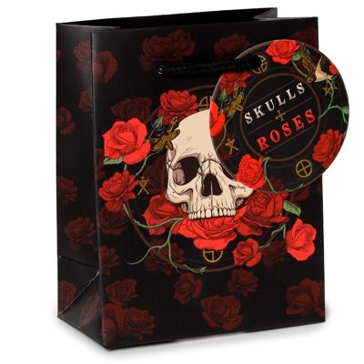 Skulls and Roses Rote Rosen Geschenktüte klein