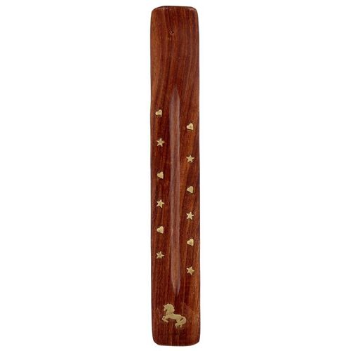 Sheehsam Wood Unicorn Ashcatcher Incense Sticks Burner