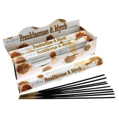 37112 Stamford Premium Hex Incense Sticks - Frankincense & Myrrh