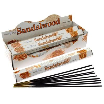 37107 Bastoncini di incenso esagonali Stamford Premium in legno di sandalo