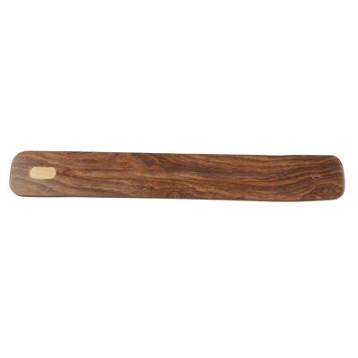 Sheesham Wood Ashcatcher Incense Stick Burner with Pale Wood Inlay