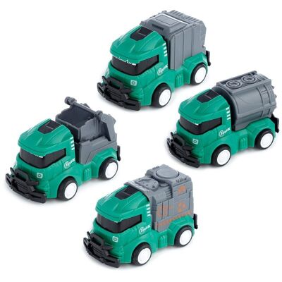Müllmann-Müllwagen-Reibungs-Push/Pull-Action-Spielzeug