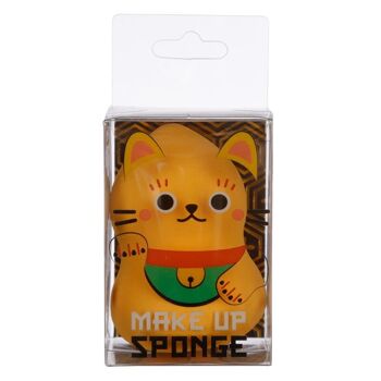 Éponge de maquillage Maneki Neko Lucky Cat Gold Beauty Blender