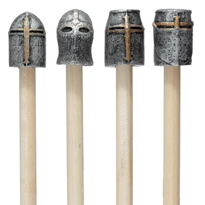 Crayon de chevalier médiéval avec sur-casque