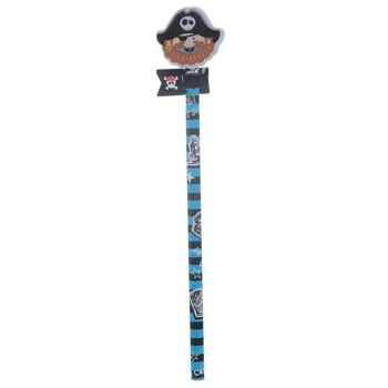 Aye Aye Capitaine Pirate Crayon et gomme Topper 4