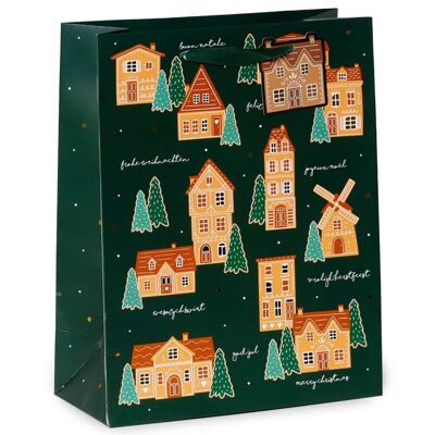 Sacchetto regalo natalizio Gingerbread Lane grande