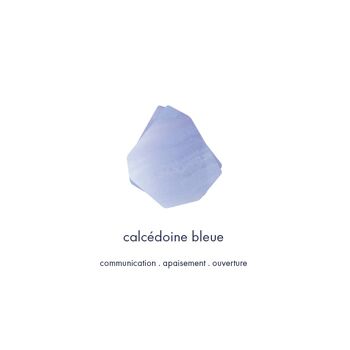 Collier Cosmos- Calcédoine Bleue 3