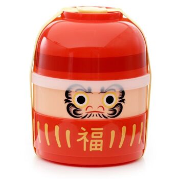 Boîte à bento ronde empilée Daruma japonaise