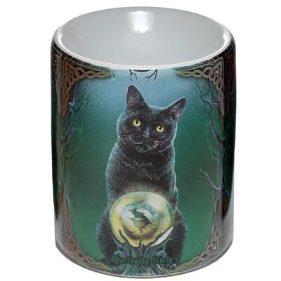 Quemador de aceite de gato de cerámica Lisa Parker Rise of the Witches