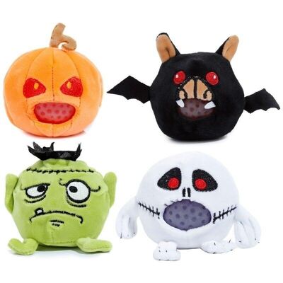 Queasy Squeezies Spooky Monster, Ghost, Bat, Pumpkin Plush Squeezy Toy