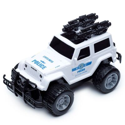 4x4-Polizeiauto mit Reibung, Licht und Sound, Push/Pull-Action-Spielzeug