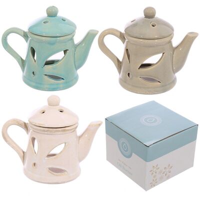 Eden Ceramic Teapot Oil Burner with Lid