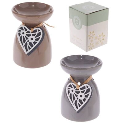 Wooden Heart Ceramic Eden Oil Burner