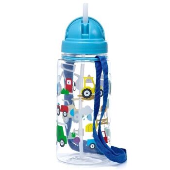 Bouteille d'eau incassable pour enfants de 450 ml Petits tracteurs 3