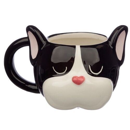 Dog Squad French Bulldog Head Ceramic Shaped Mug