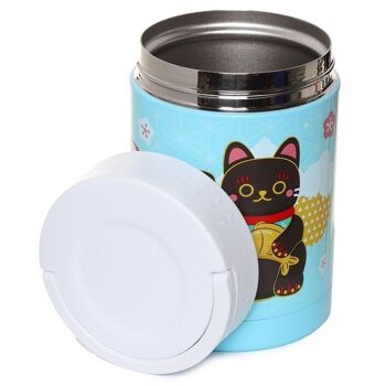 Maneki Neko Lucky Cat Lunch Pot Chaud & Froid 500ml 2