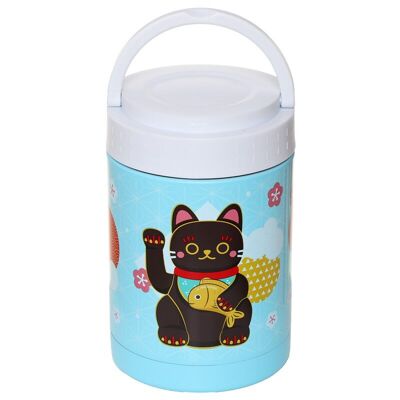 Maneki Neko Lucky Cat Hot & Cold Lunch Pot 500ml