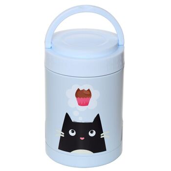 Pot à déjeuner chaud et froid Feline Fine Black Cat 500 ml