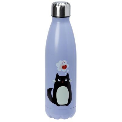 Feline Fine Black Cat Flasche für Heiß- und Kaltgetränke, 500 ml