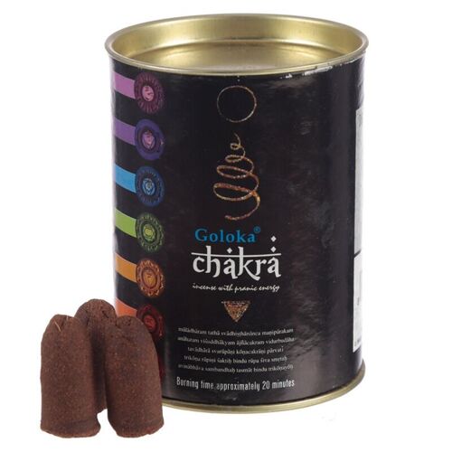 Goloka Backflow Chakra Incense Cones