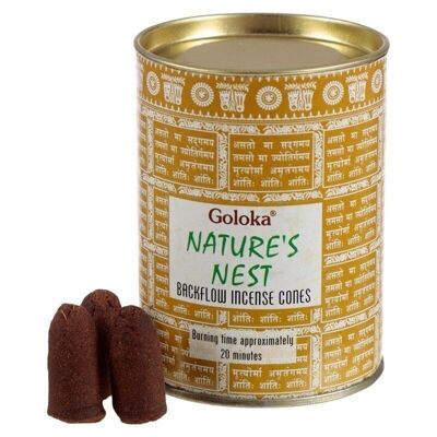 Goloka Backflow Natures Nest Incense Cones