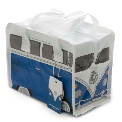 Borsa per il pranzo piccola in RPET blu Volkswagen VW T1 Camper Bus