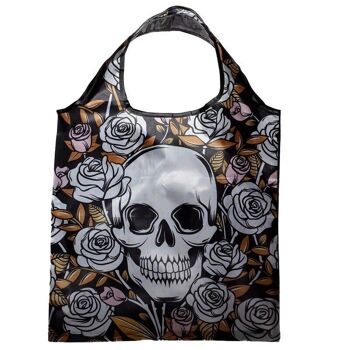 Sac shopping pliable et réutilisable Skulls & Roses 4