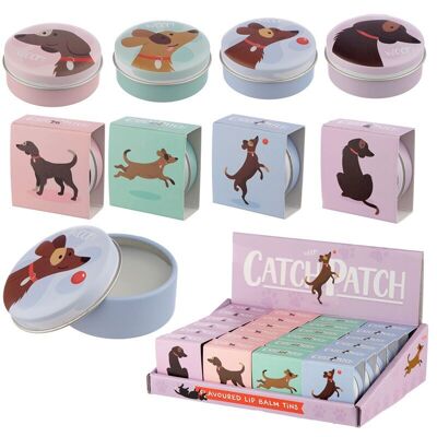 Bálsamo labial Catch Patch Dog Design en lata
