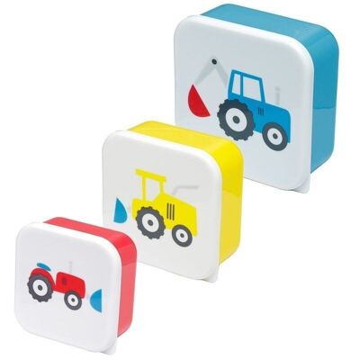 Set di 3 Lunch Box M/L/XL Piccoli Trattori