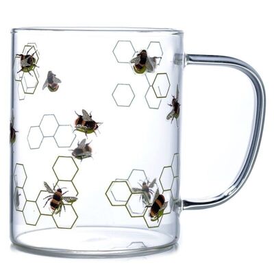 Nectar Meadows Bee tazza di vetro