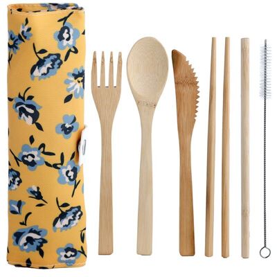 Peony Pick of the Bunch 100% Natural Bamboo Cutlery 6 Piece Set