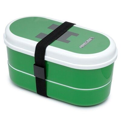 Minecraft Creeper Stacked Bento Box Lunch Box avec couverts