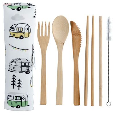 Wildwood Caravan 100% Natural Bamboo Cutlery 6 Piece Set