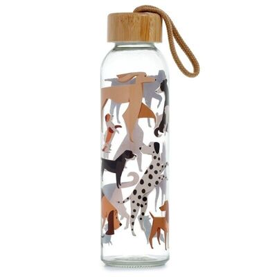 Barks Dog 500ml Glass Water Bottle