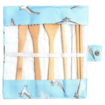 Ensemble de 6 couverts en bambou 100 % naturel Seagull Buoy 3