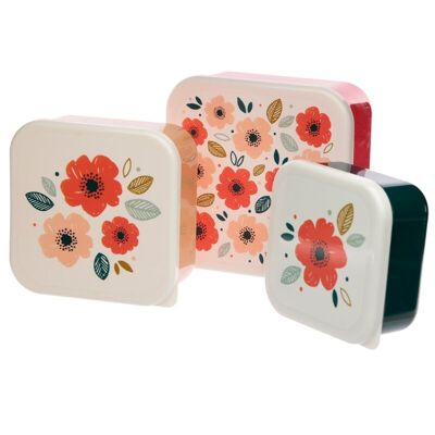 Set of 3 Lunch Box M/L/XL Poppy Fields Pick of the Bunch