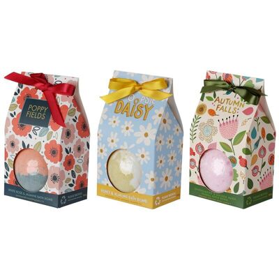 Choix de la bombe de bain Bunch Poppy, Daisy & Autumn Falls dans une boîte cadeau
