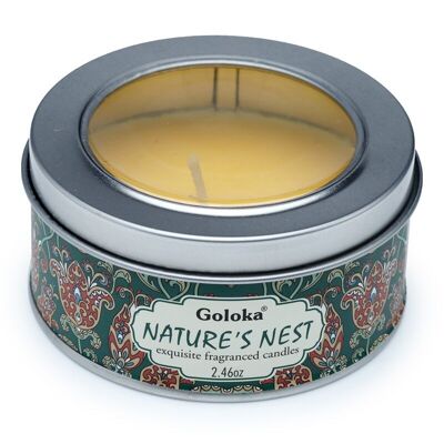 Goloka Natures Nest Wax Candle Tin
