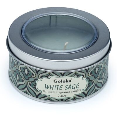 Goloka White Sage Wax Candle Tin
