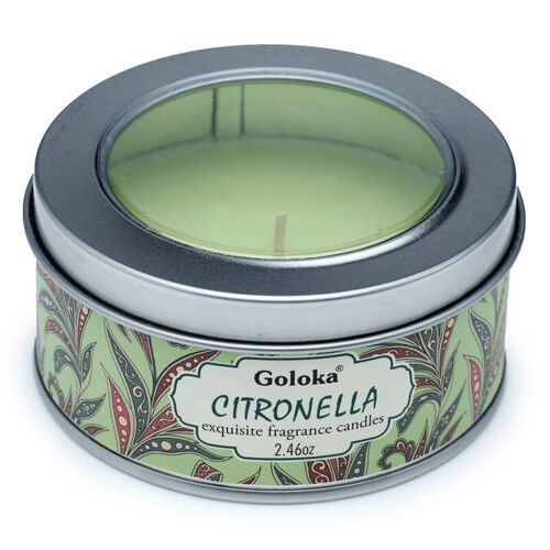 Goloka Citronella Wax Candle Tin