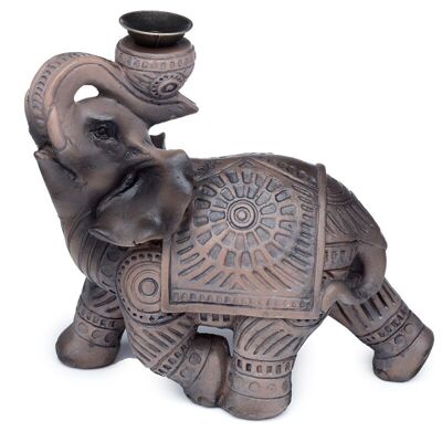 Quemador de incienso de reflujo de elefante con efecto de madera Peace of the East