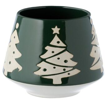 Mug en grès vert Sapin de Noël 4