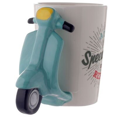 Speed King Scooter Ceramic Shaped Handle Mug