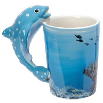 Tasse en céramique avec poignée en forme de requin-baleine 3